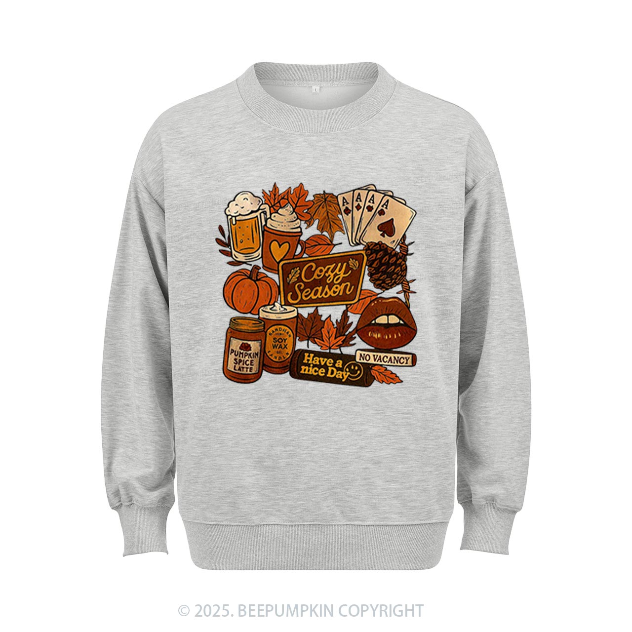 Retro Fall Collage Sublimation Sweatshirt Beepumpkin