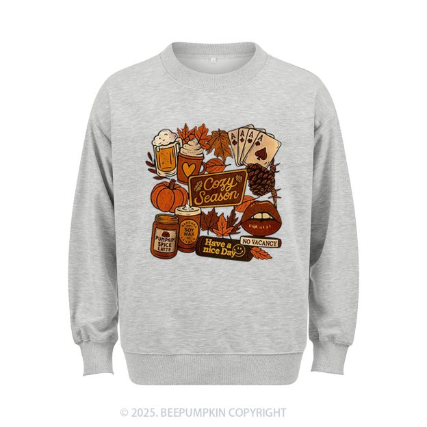 Retro Fall Collage Sublimation Sweatshirt Beepumpkin
