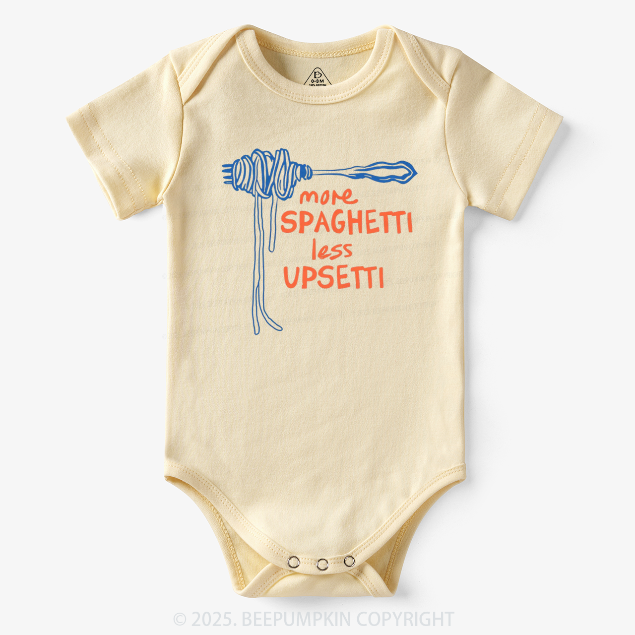 More Spaghetti Less Upsetti Bodysuit Beepumpkin 7