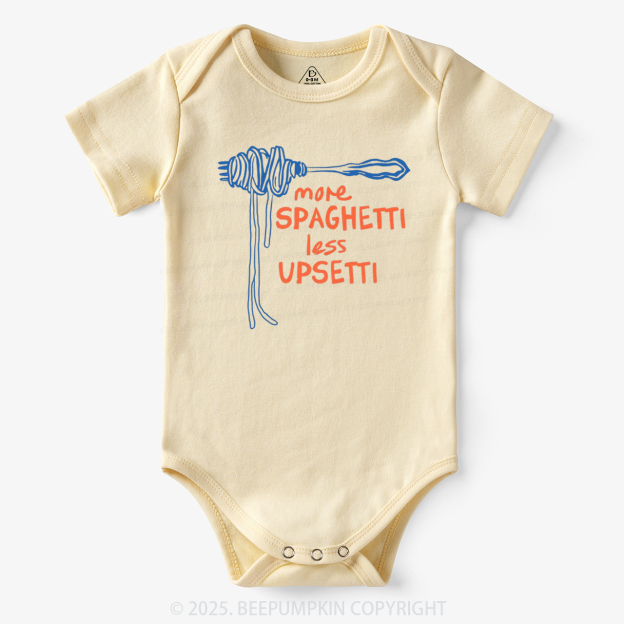 More Spaghetti Less Upsetti Bodysuit Beepumpkin 7
