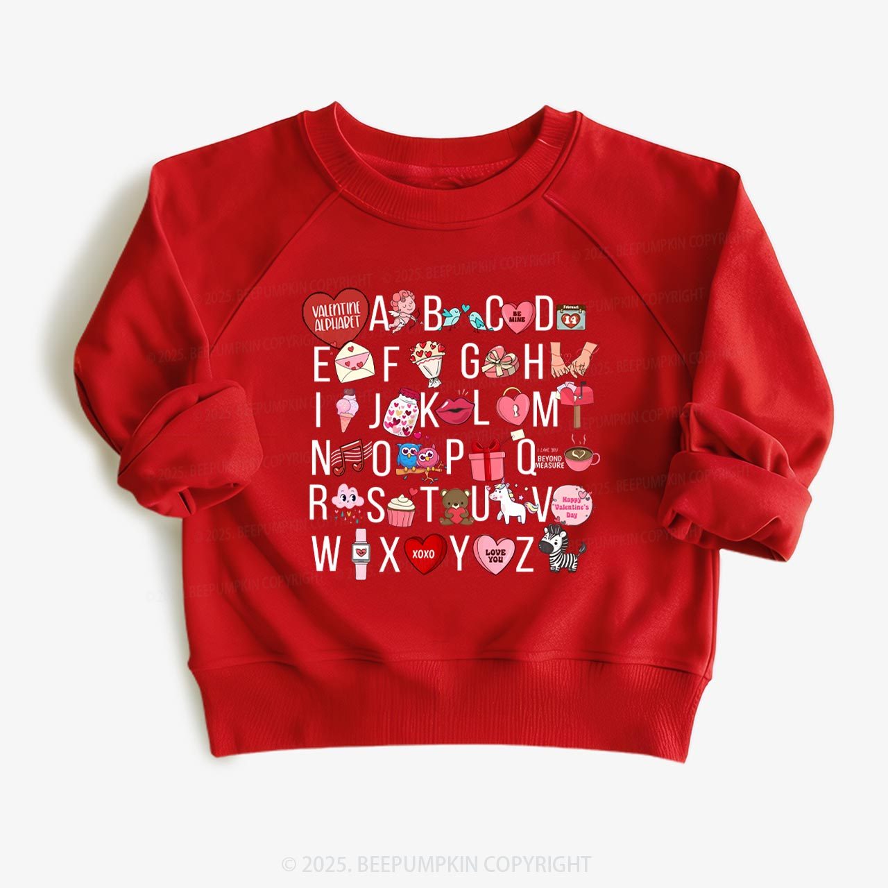 Valentine Alphabet Kid's Sweatshirt