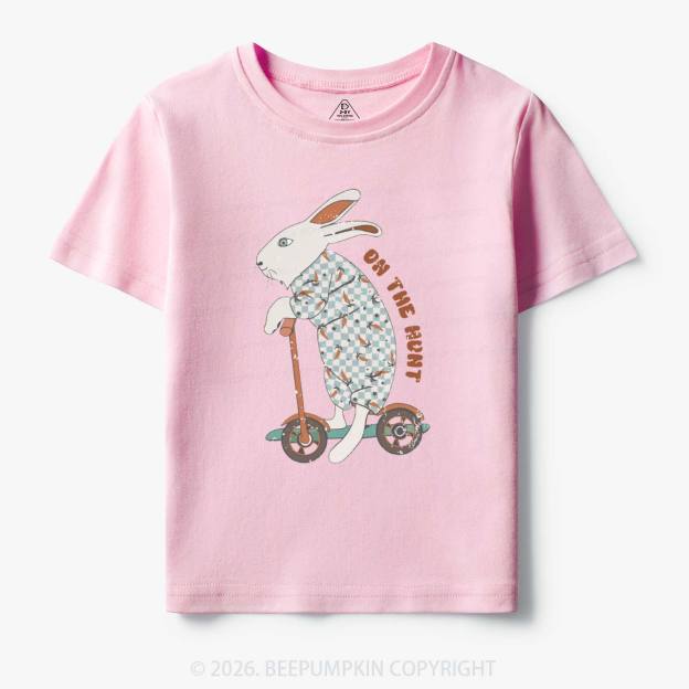 Bunny Scooter On The Hunt For Easter Eggs Toddler&Kid's Tees