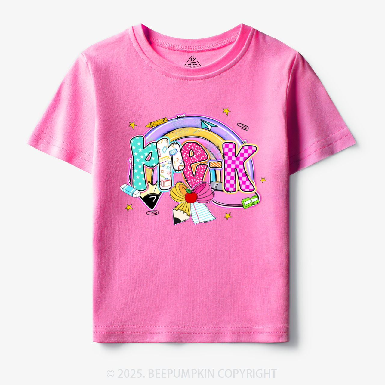 Personalized Rainbow Learning Days Toddler&Kid's Tees Beepumpkin
