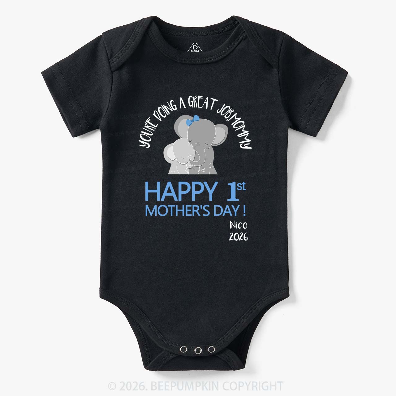 Happy 1st Mother's Day Bodysuit For Baby 