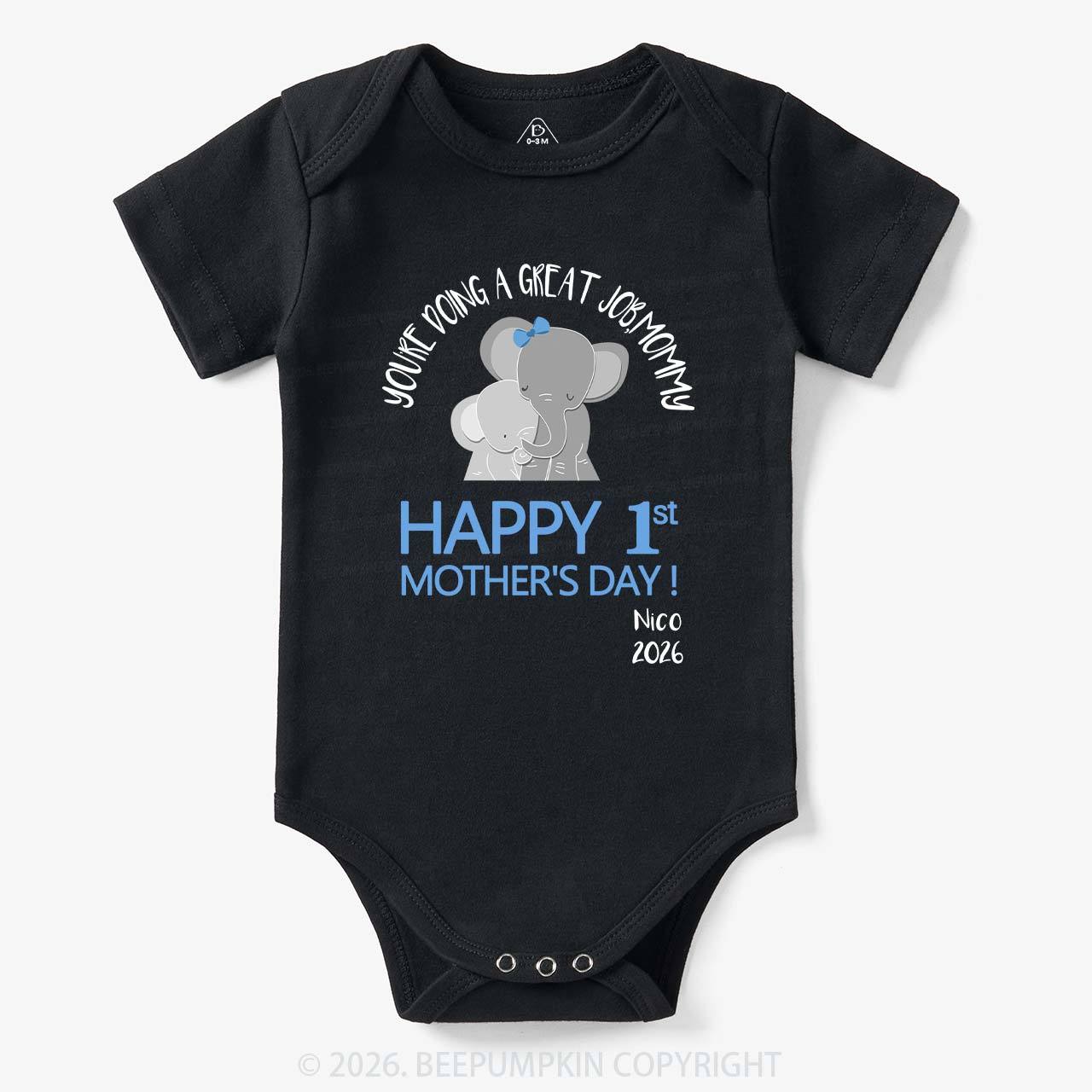 Happy 1st Mother's Day Bodysuit For Baby 