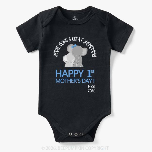 Happy 1st Mother's Day Bodysuit For Baby 