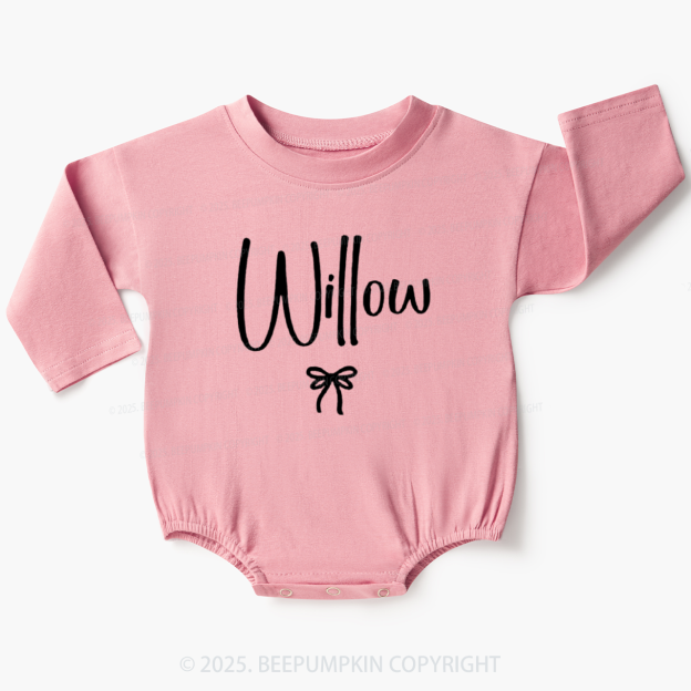 Personalized Name Baby Bubble Romper Beepumpkin