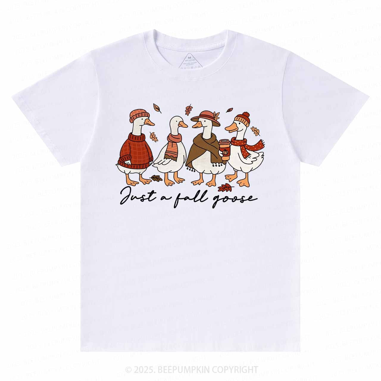 Funny Cozy Goose Fall T-Shirts Beepumpkin 