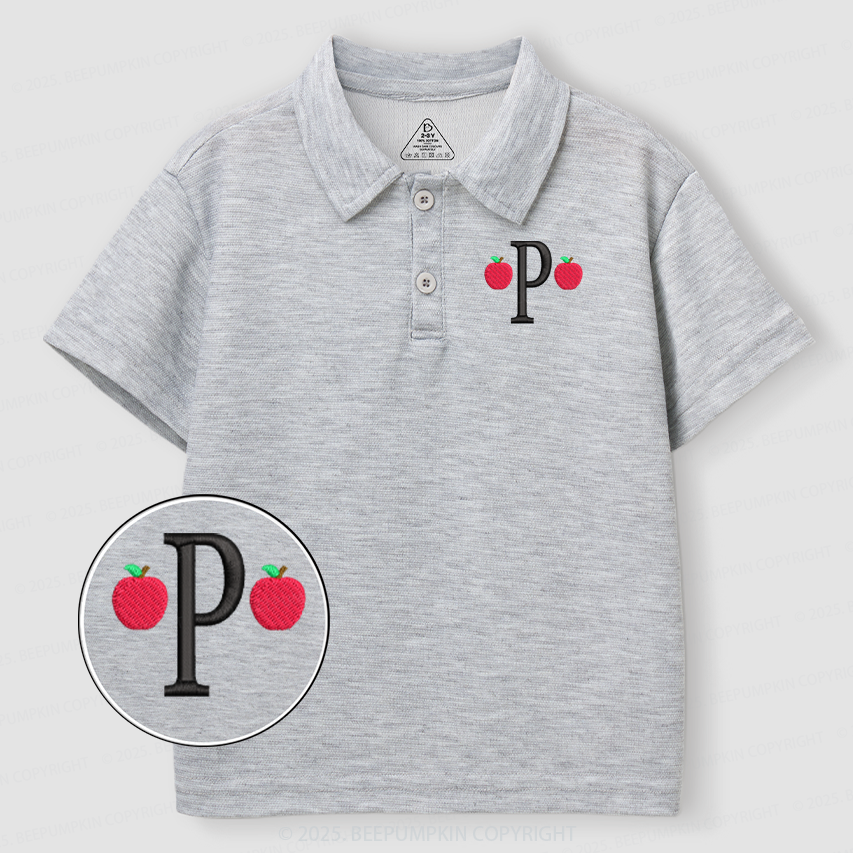 Embroidery Personalized Monogram Back to School Toddler&Kid's Polo Shirt Beepumpkin