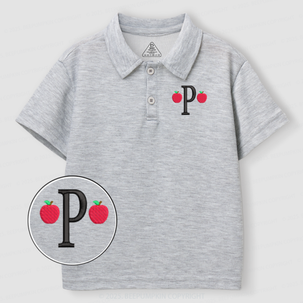 Embroidery Personalized Monogram Back to School Toddler&Kid's Polo Shirt Beepumpkin