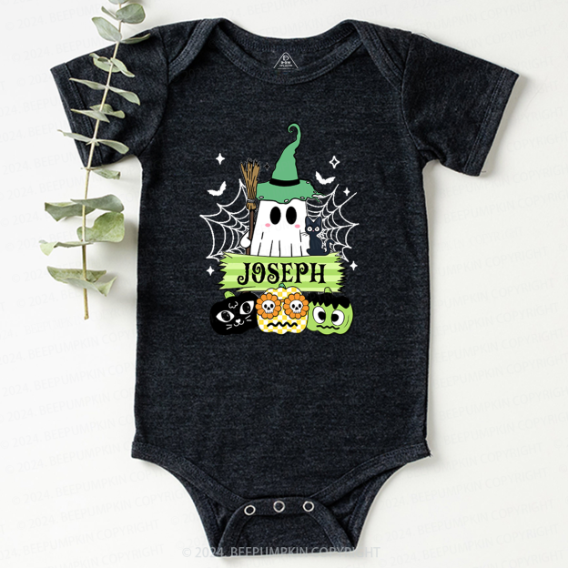 Personalized Halloween Name Baby Bodysuits