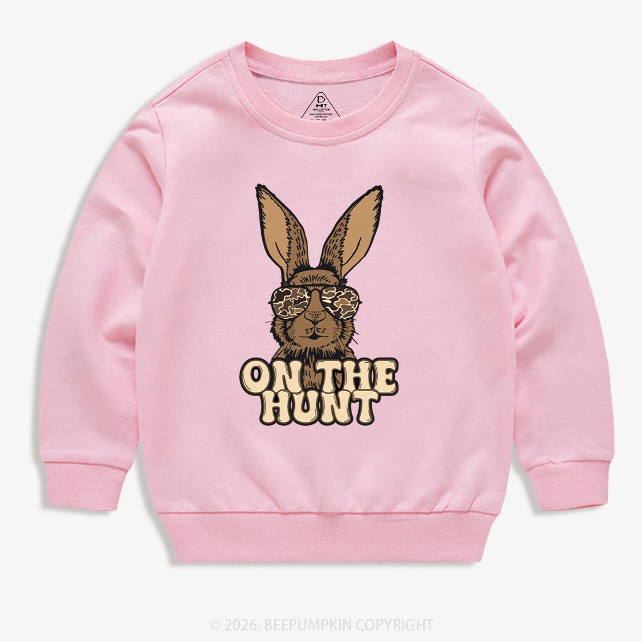 Camo Bunny On The Hunt Kid's Sweatshirt