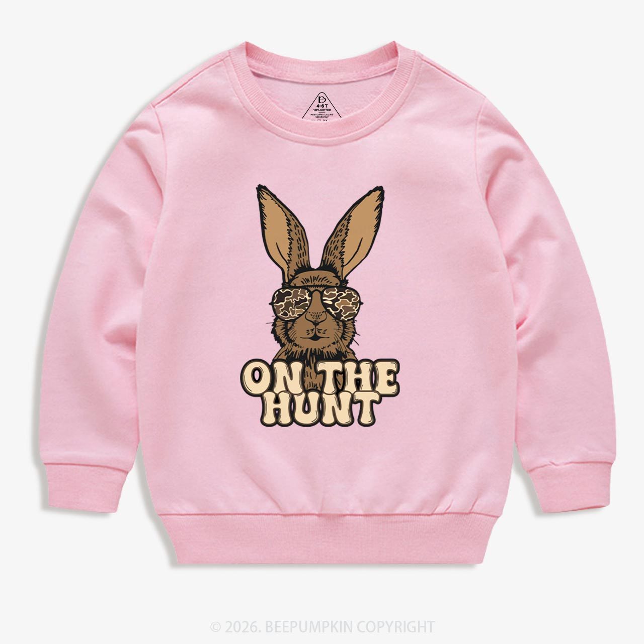 Camo Bunny On The Hunt Kid's Sweatshirt