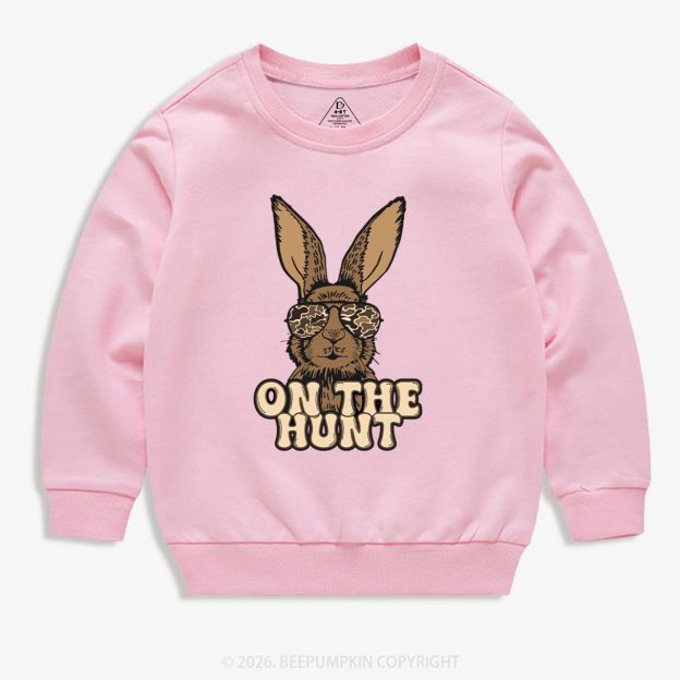 Camo Bunny On The Hunt Kid's Sweatshirt