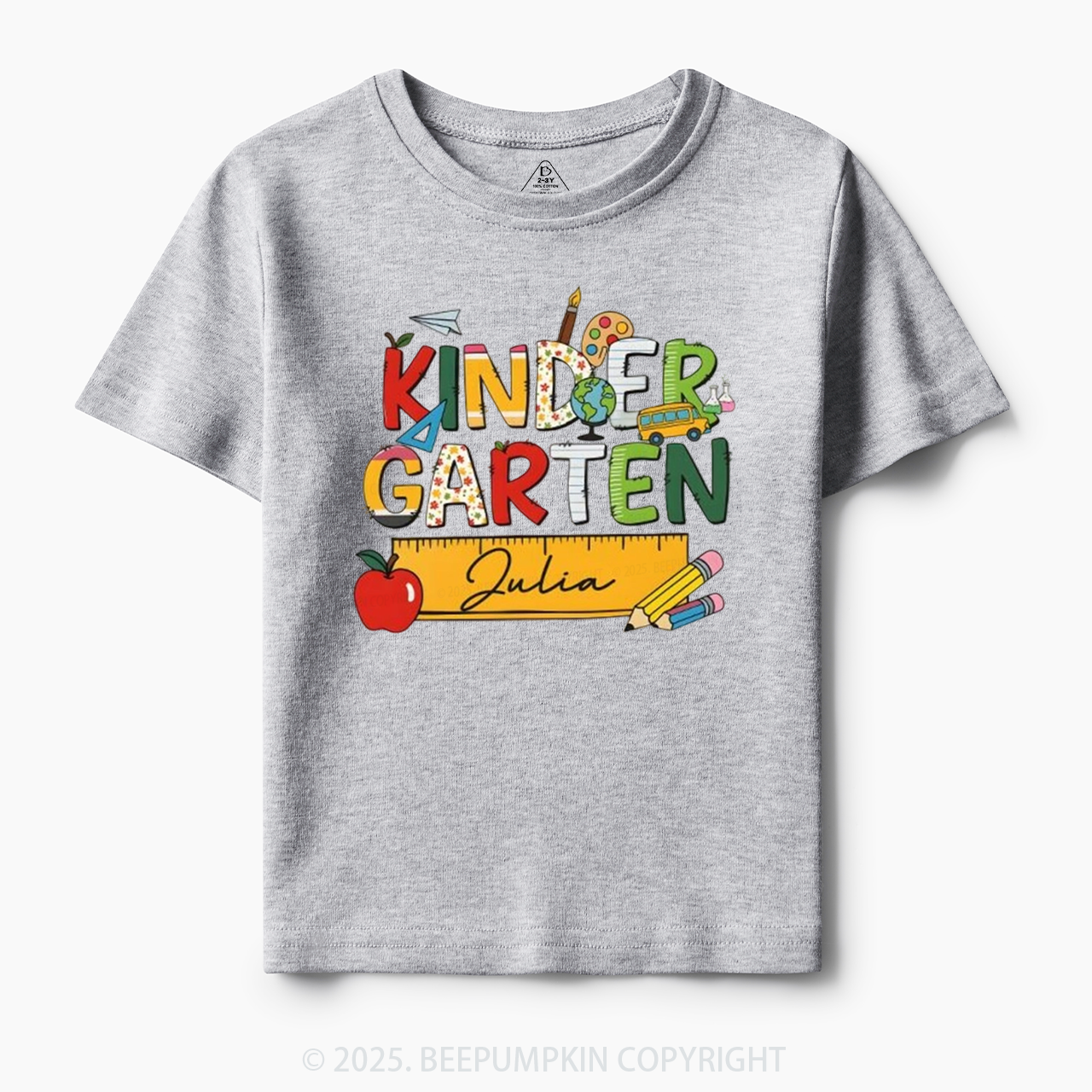 Personalized Kindergarten Name Toddler&Kid's Tees Beepumpkin
