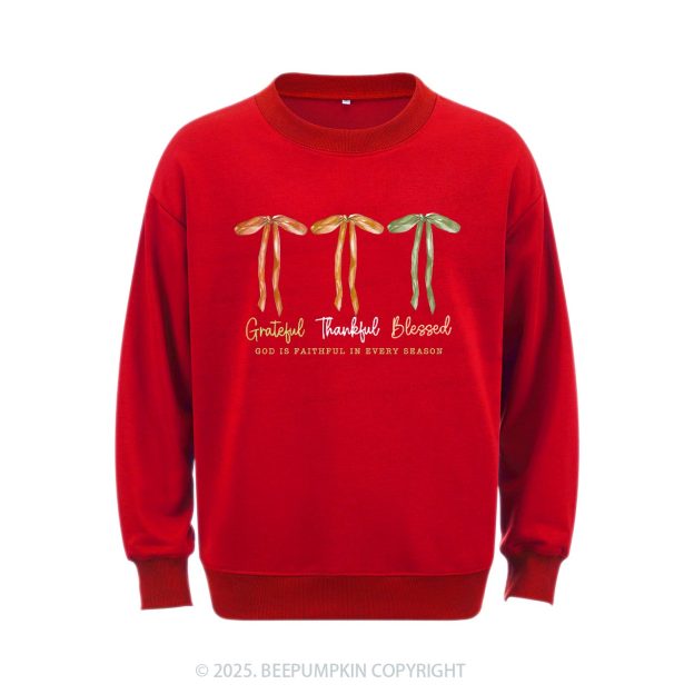 Grateful Thankful Blessed Sweatshirt Beepumpkin