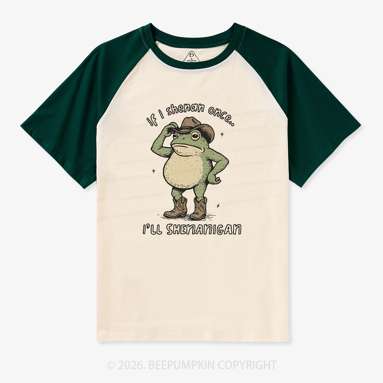 If I Shenan Once I'll Shenanigan Retro Raglan T-Shirt