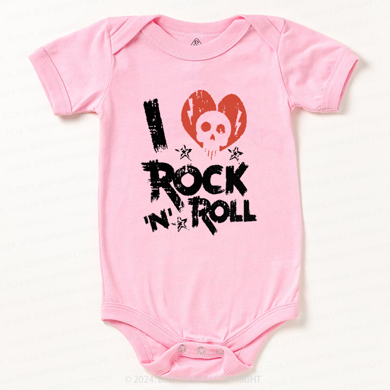 I Love Rock N Roll Baby Bodysuit 8