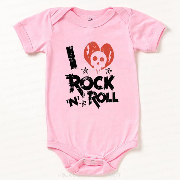 I Love Rock N Roll Baby Bodysuit 8
