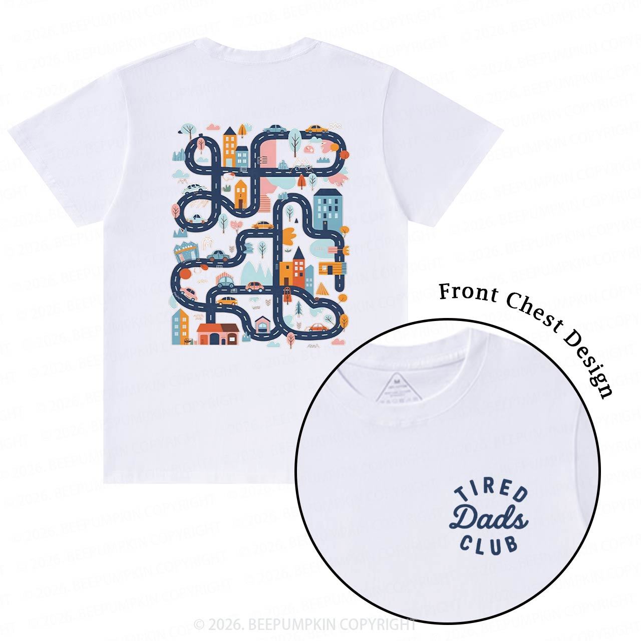 Tired Dads Club Play Cars On Dads Back T-Shirts