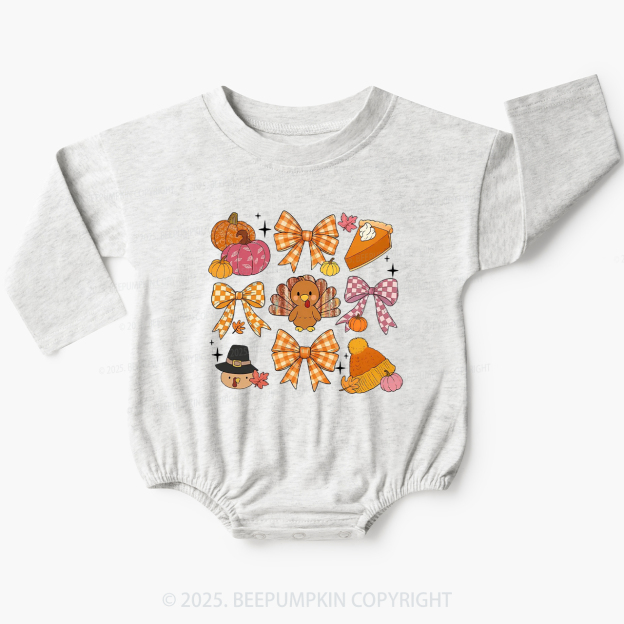 First Thanksgiving Turkey Baby Bubble Romper Beepumpkin