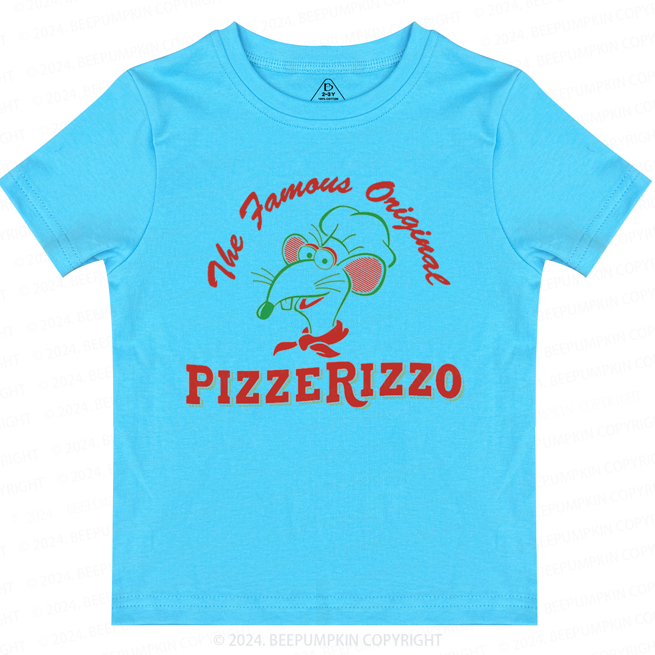 Cute Mouse And Pizza Toddler&Kids Tees 7