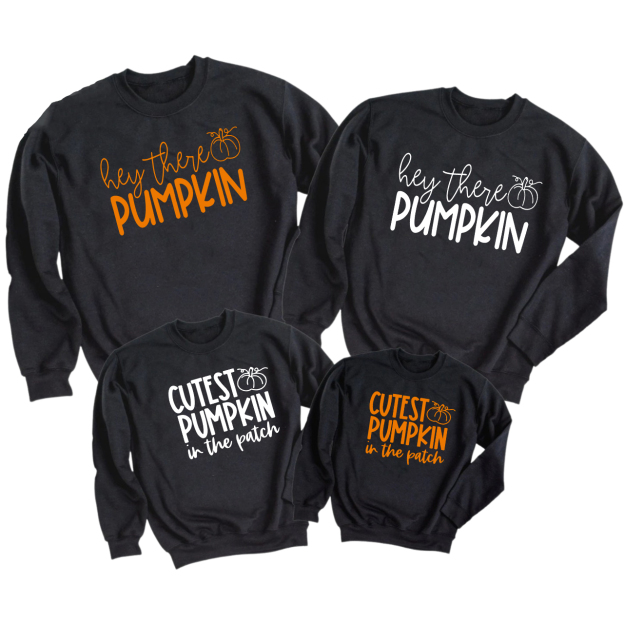 Hey There Pumpkin Family Matching Sweatshirts
