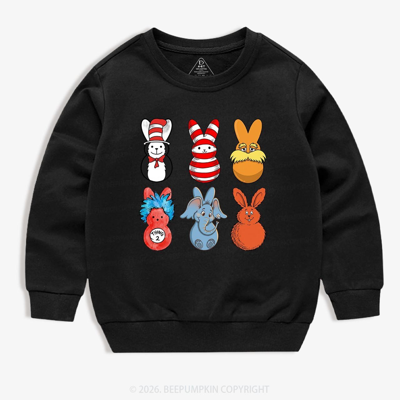 Storybook Bunny Tumbler Kid's Sweatshirt