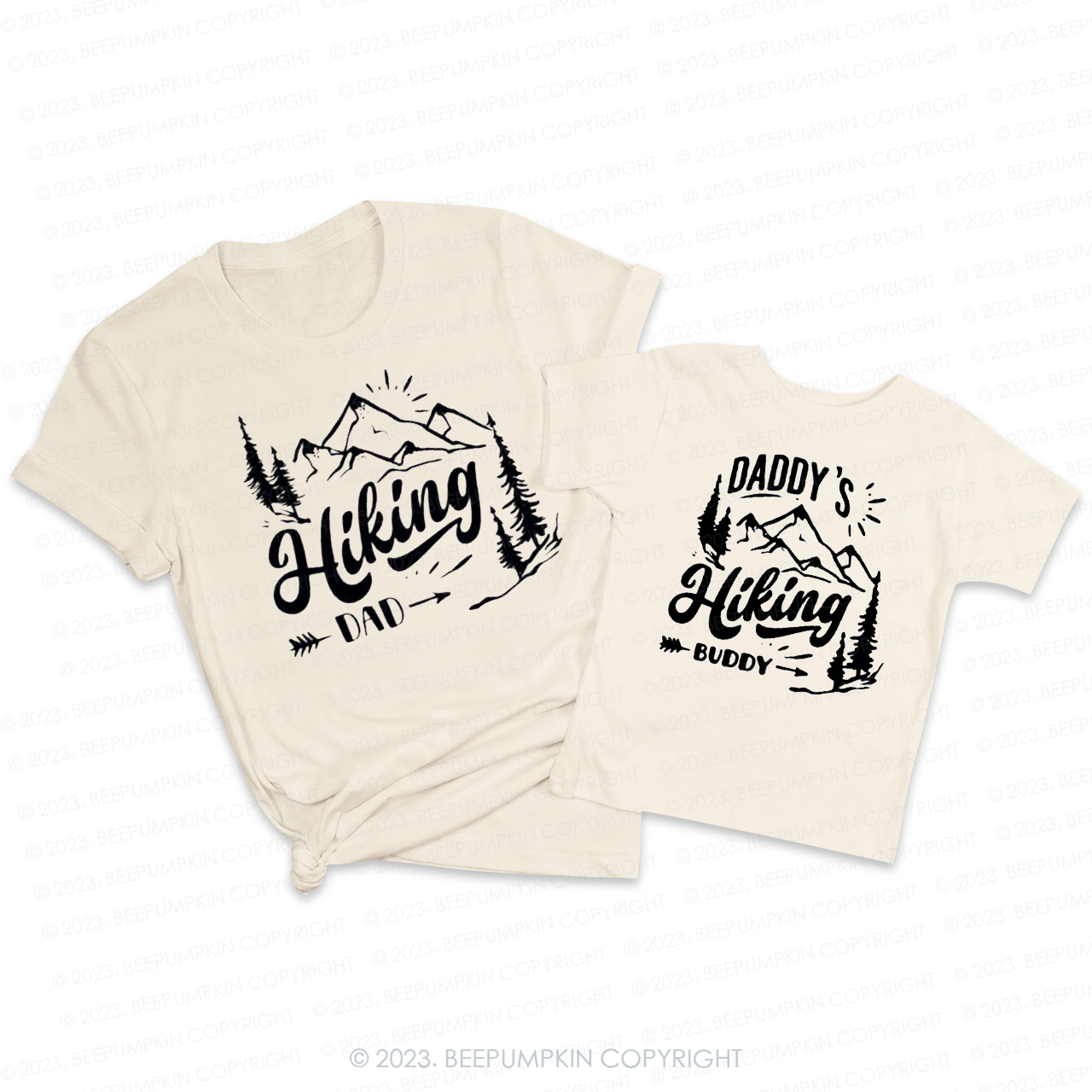 Hiking Buddies Daddy And Me Family Matching T-shirts