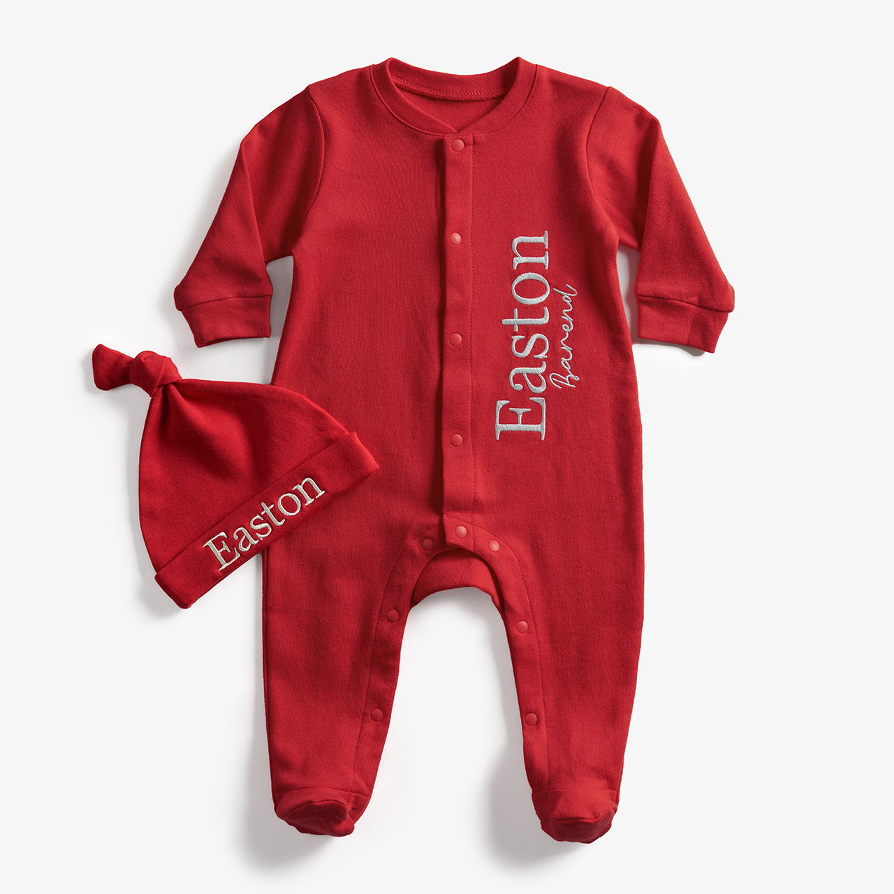 2 Pieces Embroidery Coming Home Romper Set