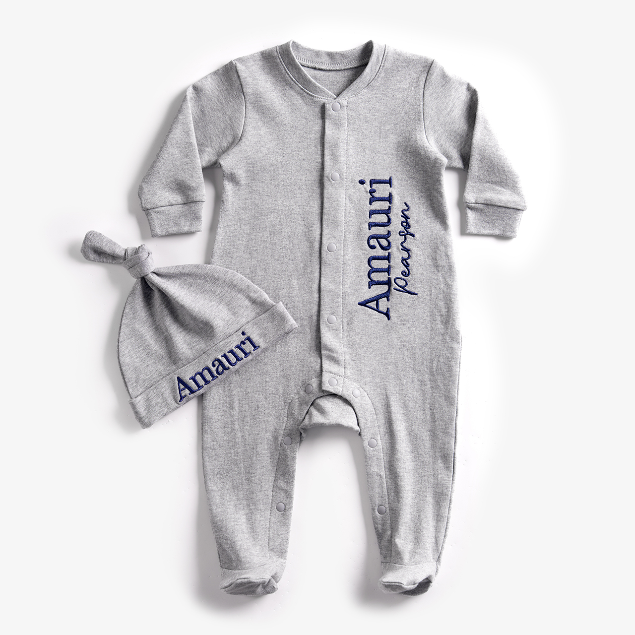 2 Pieces Embroidery Coming Home Romper Set