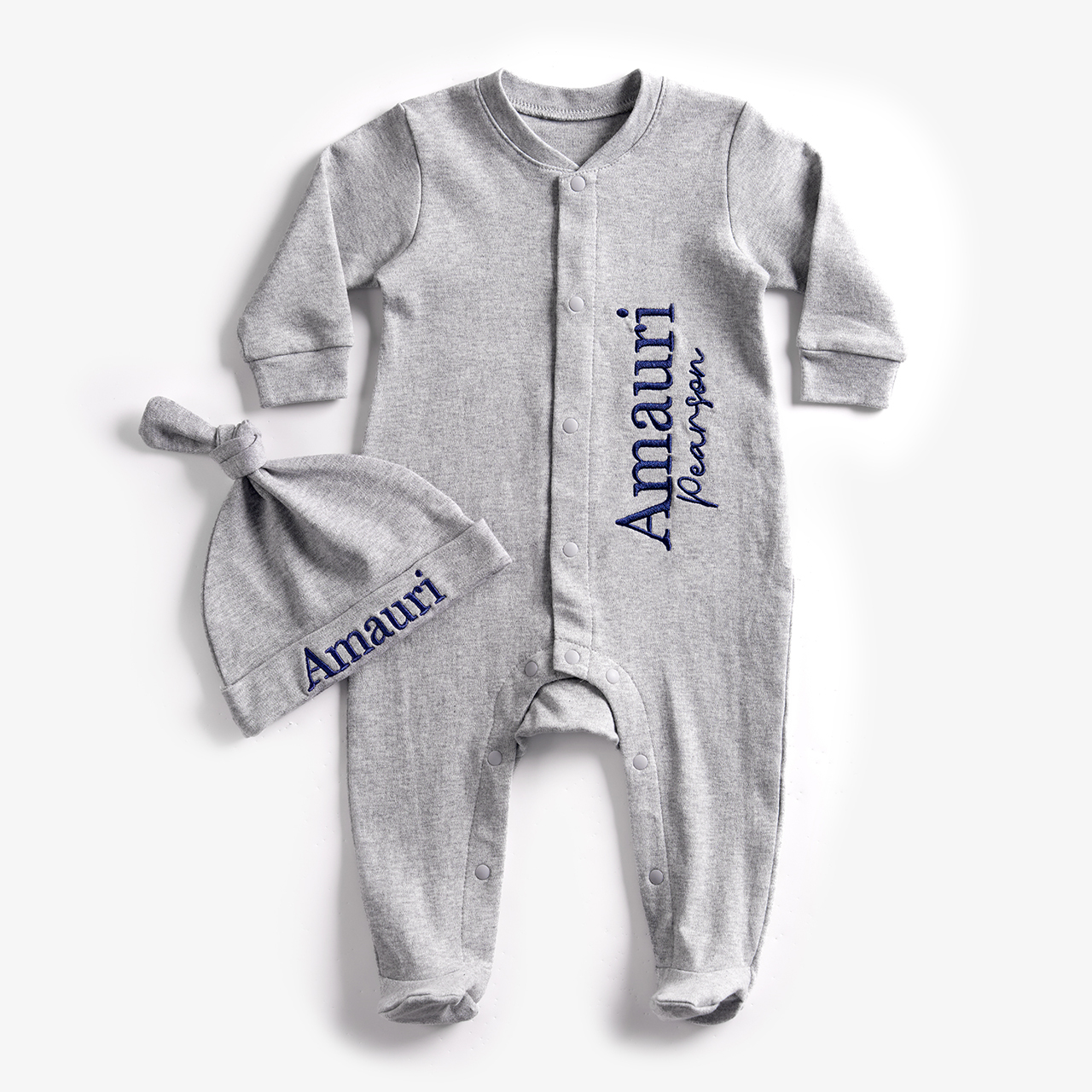 2 Pieces Embroidery Coming Home Romper Set