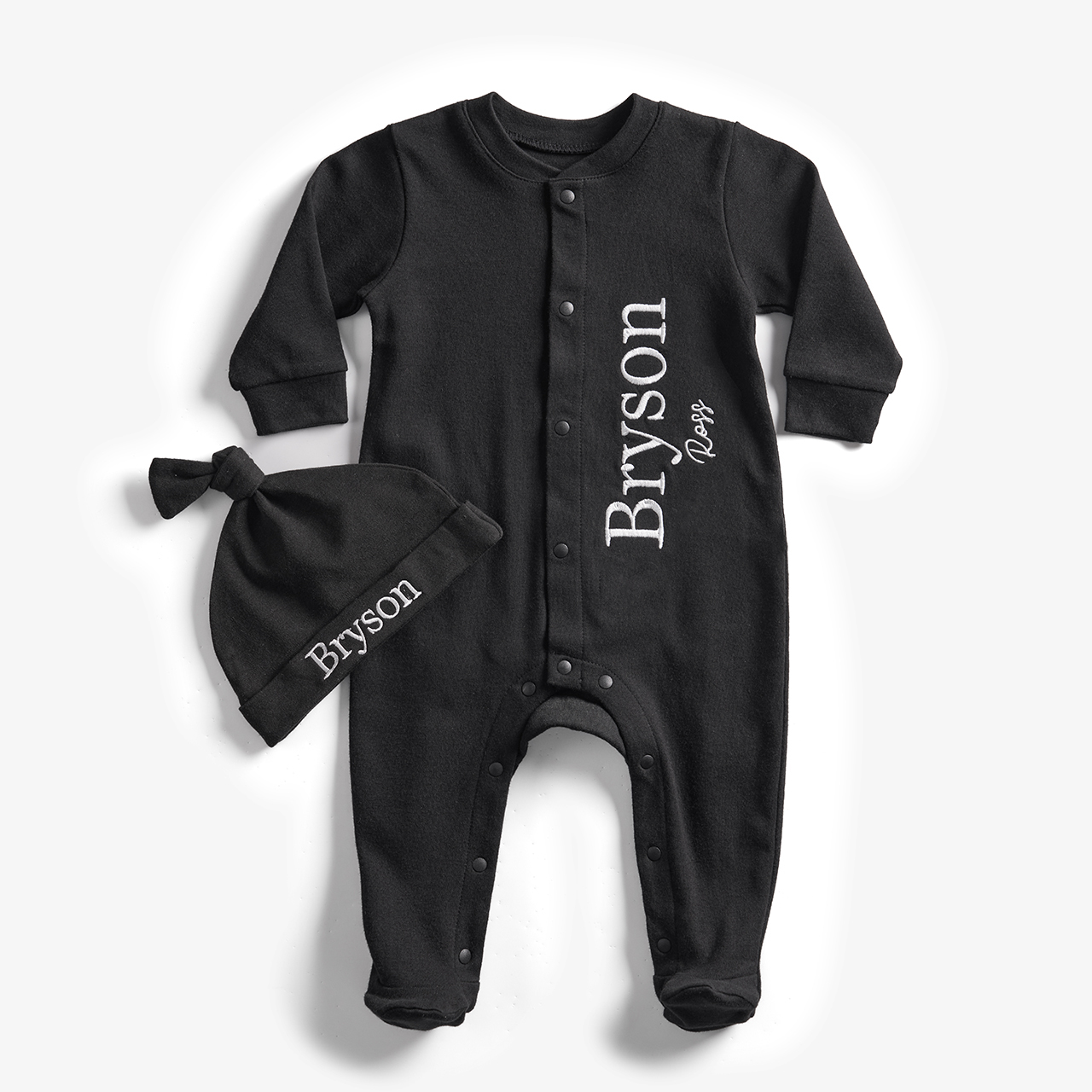 2 Pieces Embroidery Coming Home Romper Set