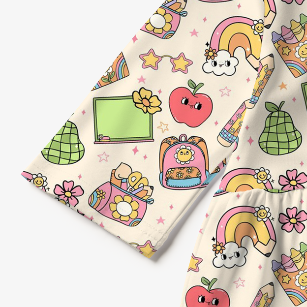 Flower Crayons All Over Print Kids Dress