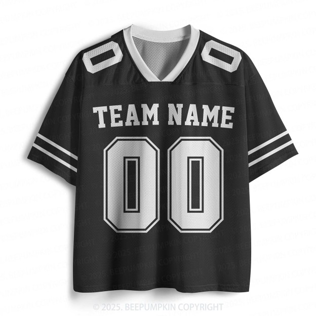 Personalized Team Name & Number Black Adult Sport Jersey Beepumpkin