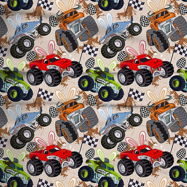 Easter Trucks Two-Piece Pajama Set For Kids