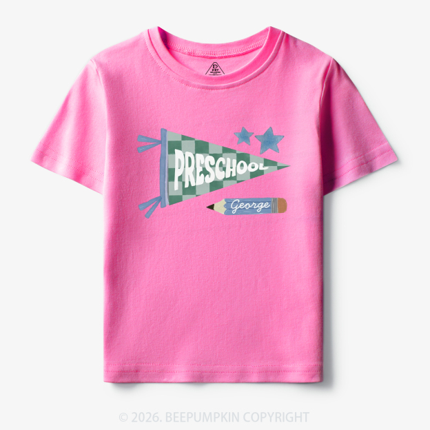 Personalized Pennant Back to School Toddler&Kid's Tees