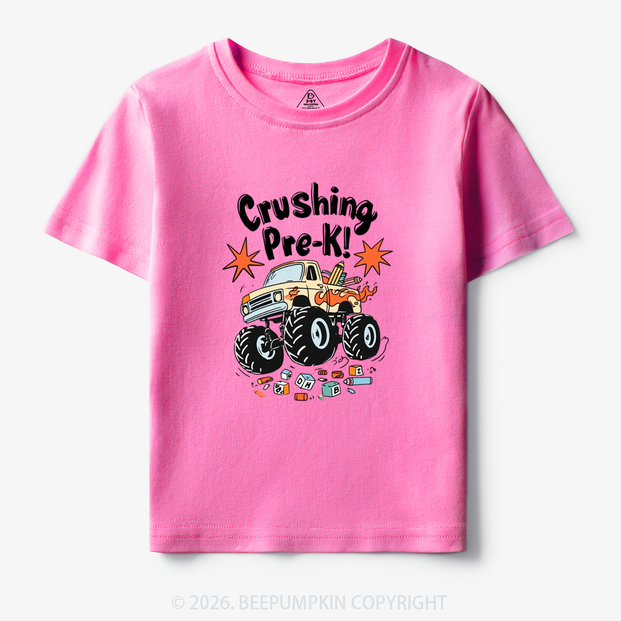 Crushing PreK Monster Truck Toddler&Kid's Tees