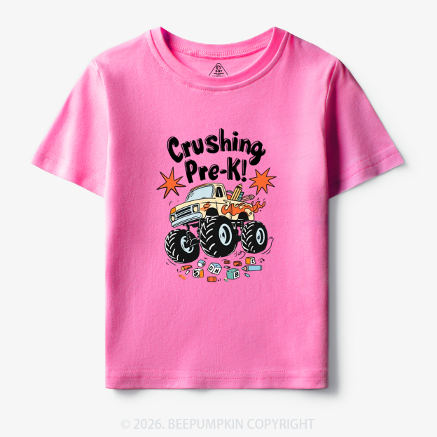 Crushing PreK Monster Truck Toddler&Kid's Tees