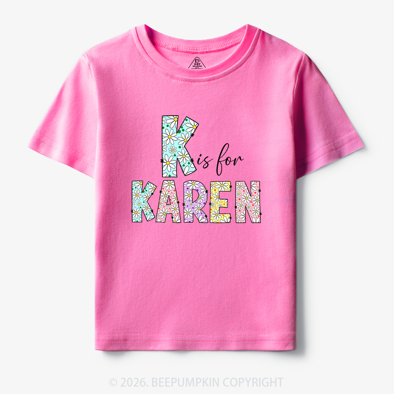 Personalized Daisy Letters Name Toddler&Kid's Tees