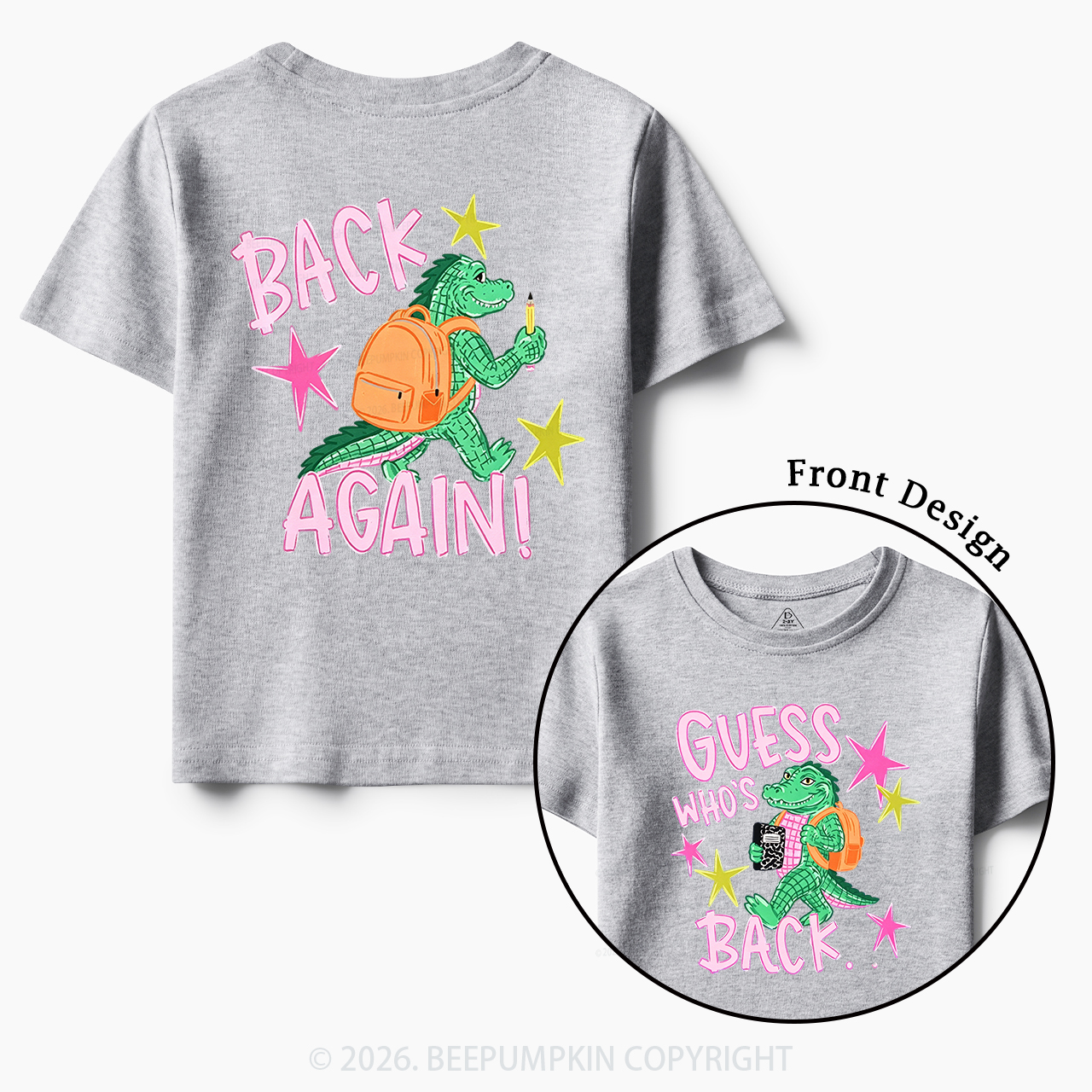 Guess Who's Back Funny Gator Back To School Toddler&Kid's Tees