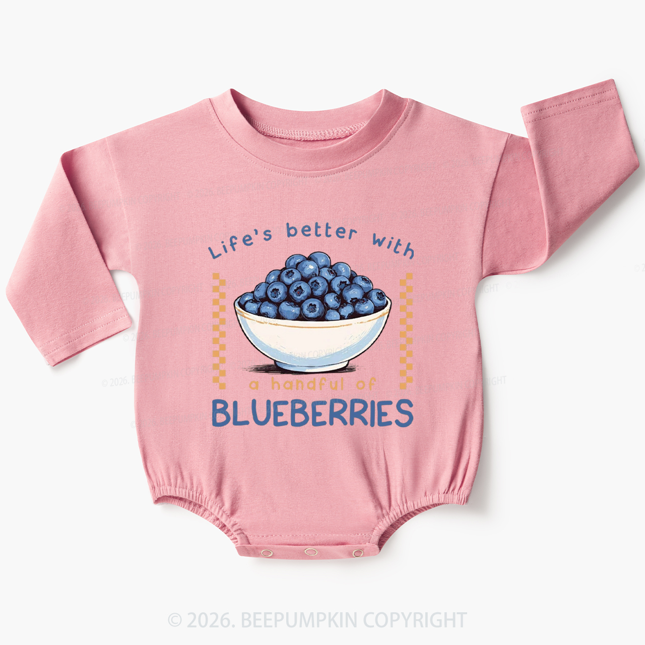 Life's better with a handful of Blueberries Funny Baby Bubble Romper
