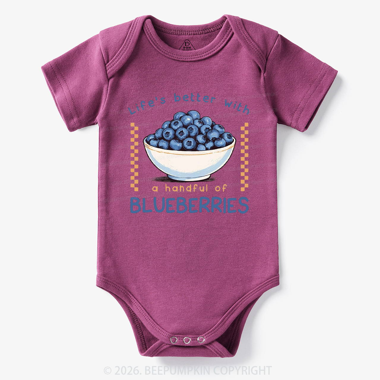 Life's better with a handful of Blueberries Funny Bodysuit
