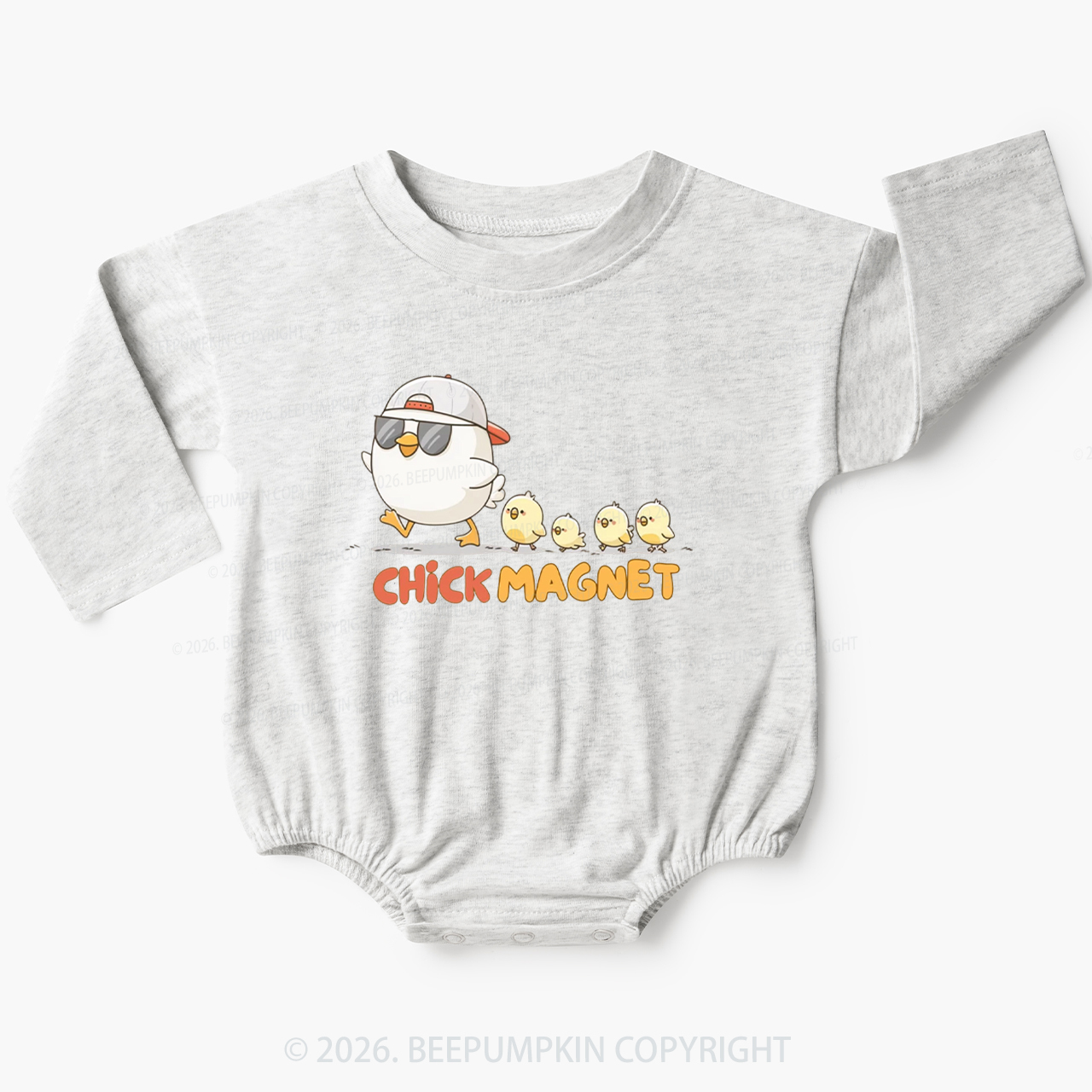 Chick Magnet Funny Farm Animal Baby Bubble Romper