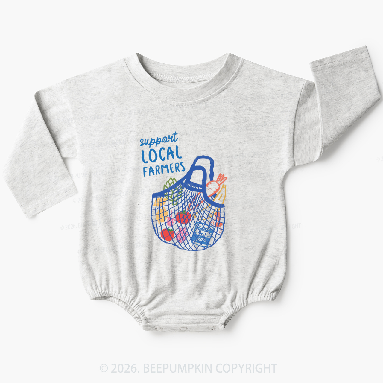 Local Farmers Market Baby Bubble Romper
