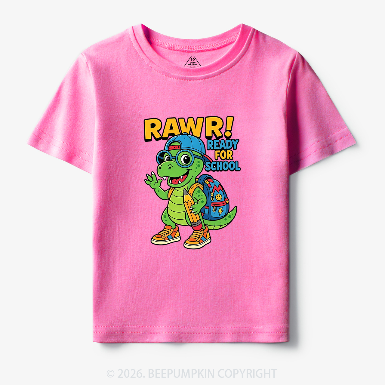 Rawr Ready for School Cute Dinosaur Toddler&Kid's Tees
