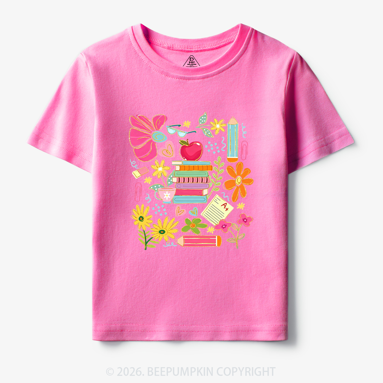 Cute Books Botanical Back to School Toddler&Kid's Tees