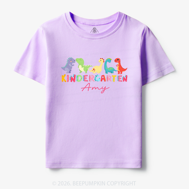 Personalized Name Dinosaur Kindergarten Toddler&Kid's Tees