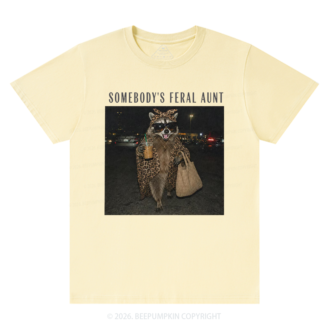 Personalized Somebody's Feral Aunt Funny Raccoon T-Shirts