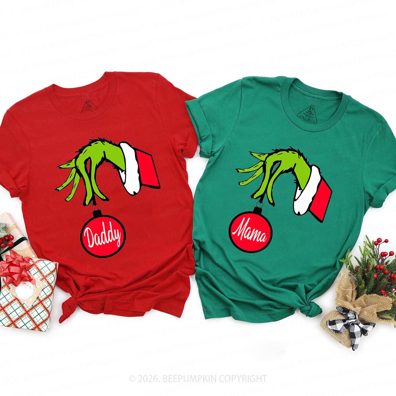 Red Bulb Christmas Family Matching Shirt